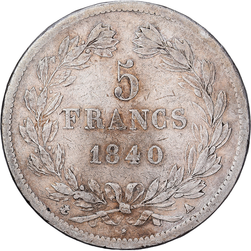 Frankreich, Louis Philippe I, 5 Francs, 1840, Paris, Silber, S+, Gadoury:678