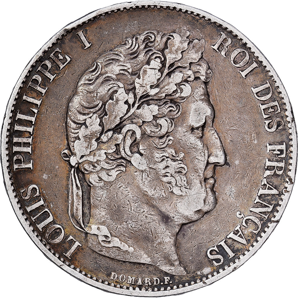 Francia, Louis Philippe I, 5 Francs, 1845, Lille, Plata, MBC, Gadoury:678a