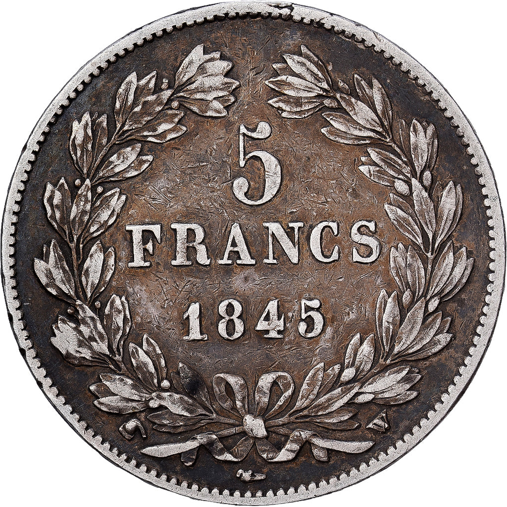 Francia, Louis Philippe I, 5 Francs, 1845, Lille, Plata, MBC, Gadoury:678a