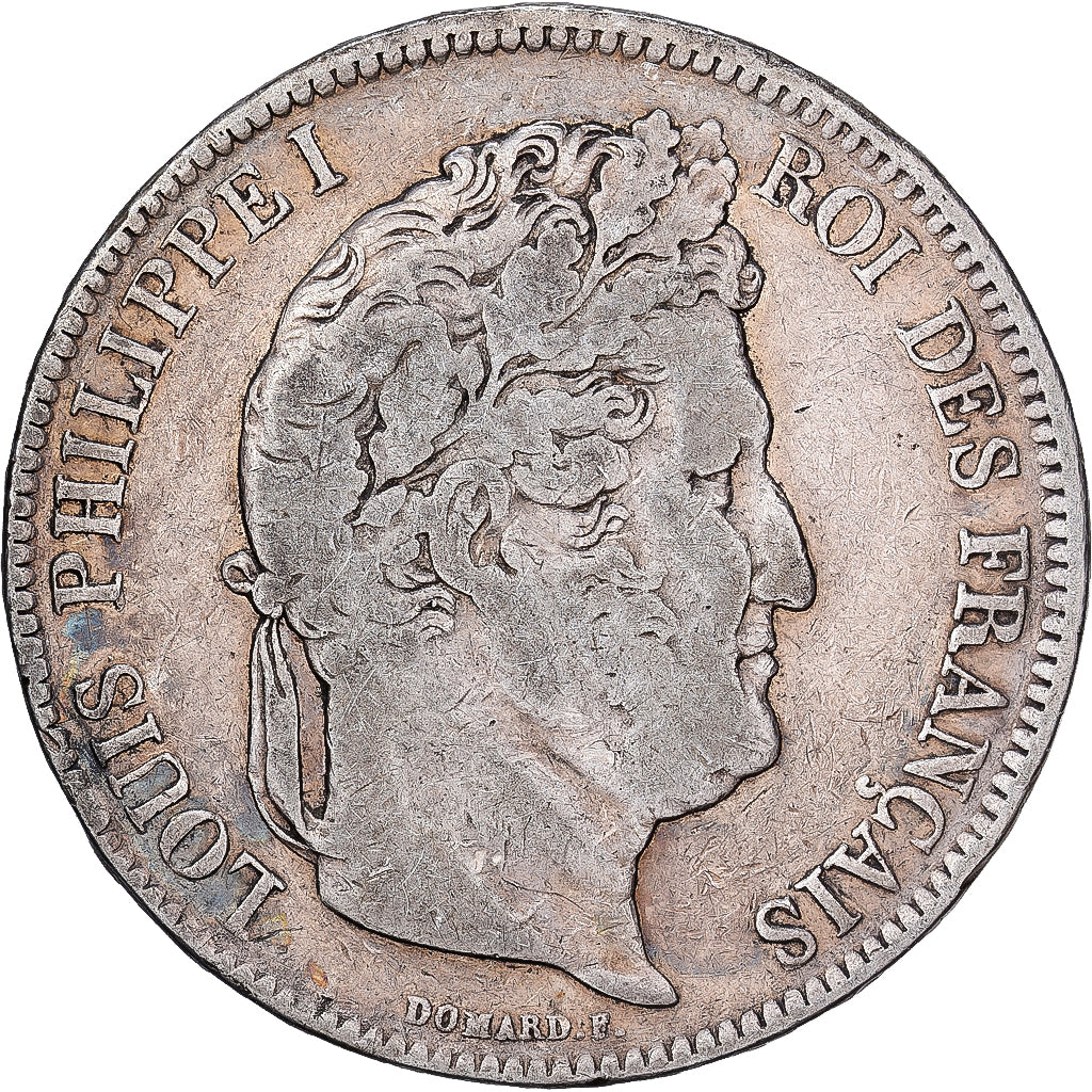 France, Louis-Philippe Ier, 5 Francs, 1834, Lyon, Argent, TB+, Gadoury:678