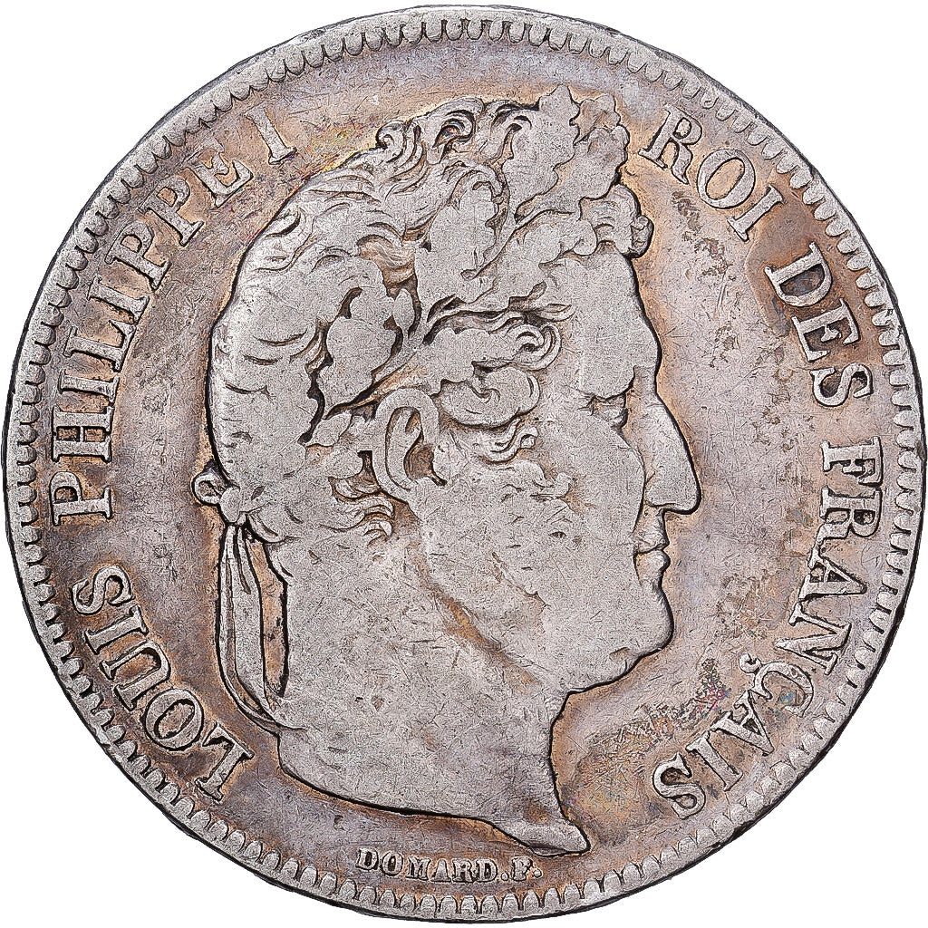 France, Louis Philippe I, 5 Francs, 1842, Strasbourg, Silver, VF(30-35)