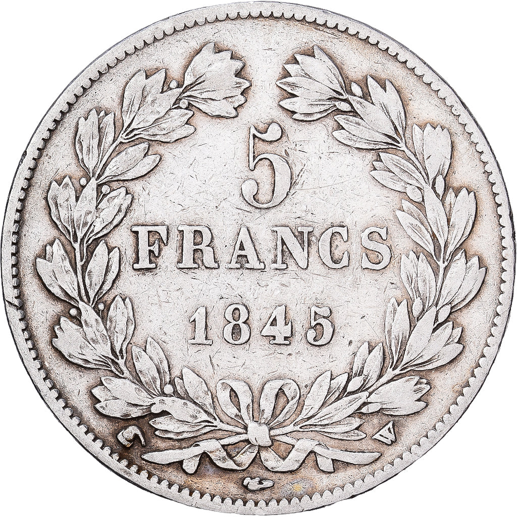 France, Louis Philippe I, 5 Francs, 1845, Lille, Silver, EF(40-45)