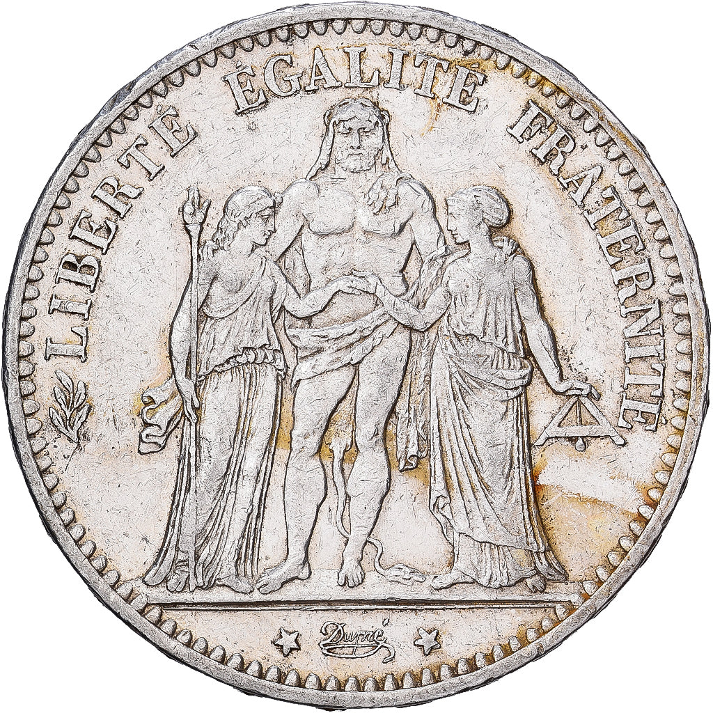 Frankreich, 5 Francs, Hercule, 1875, Paris, Silber, SS+, Gadoury:745a, KM:820.1