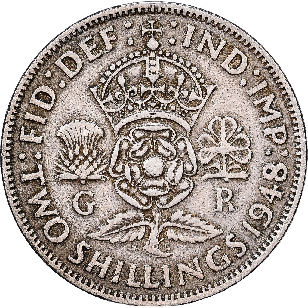 Gran Bretaña, George VI, Florin, Two Shillings, 1948, Cobre - níquel, MBC