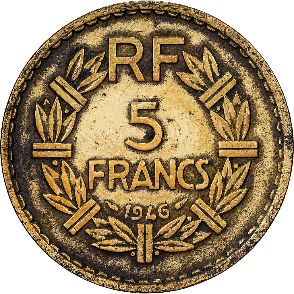 France, 5 Francs, Lavrillier, 1946, Paris, Bronze-Aluminium, TTB, Gadoury:761a