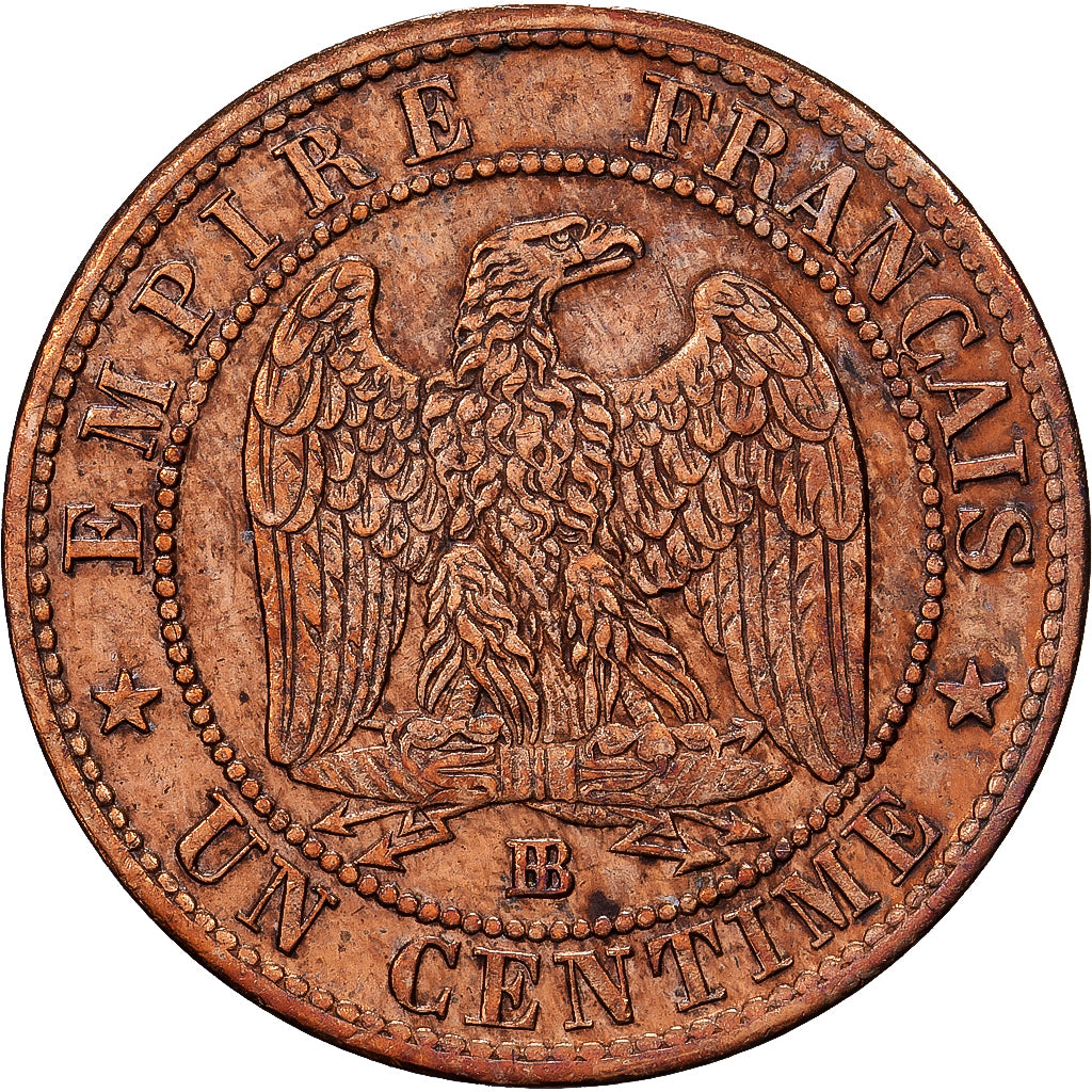 Frankreich, Napoleon III, Centime, 1853, Strasbourg, Bronze, SS, KM:775.3