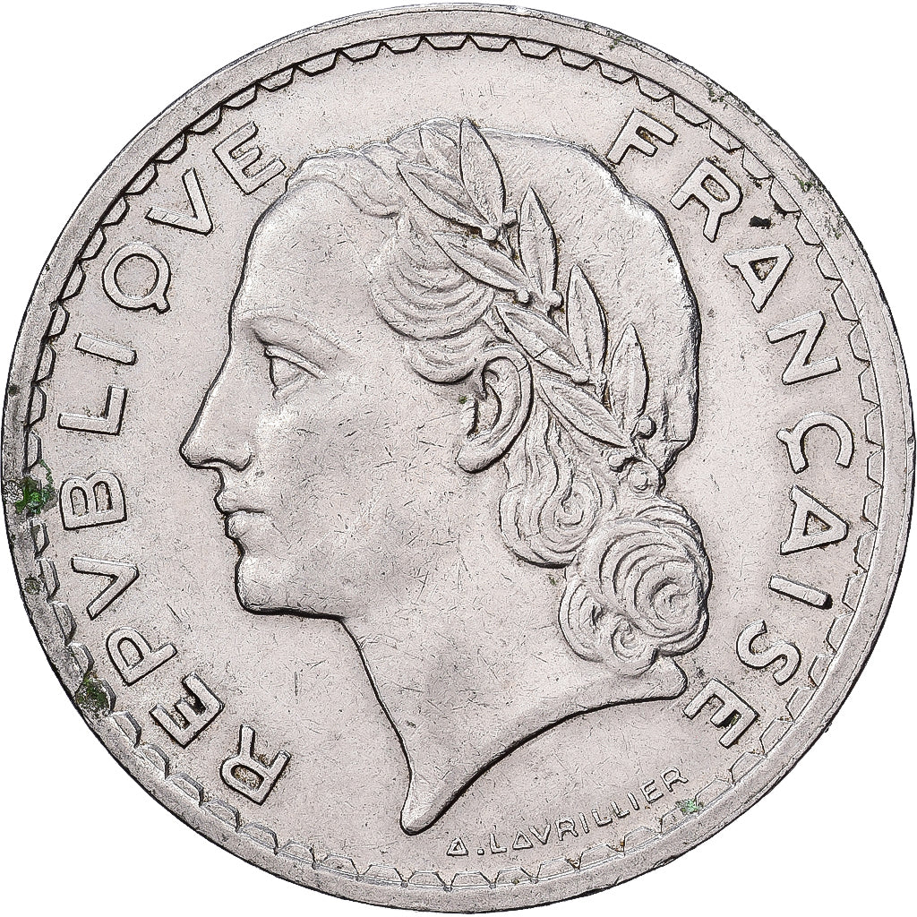 Frankrijk, 5 Francs, Lavrillier, 1935, Paris, Nickel, ZF, Gadoury:760, KM:888