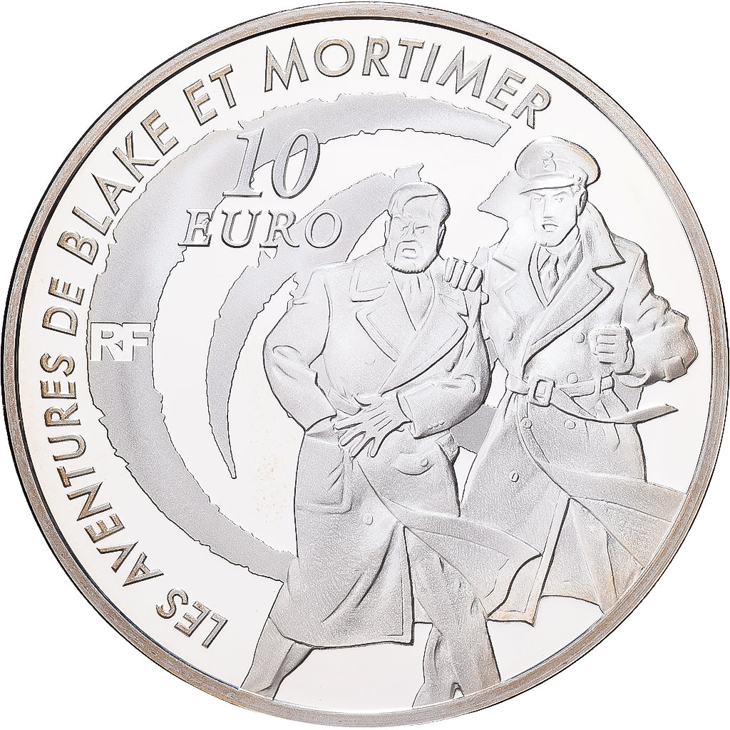 France, 10 Euro, Monnaie de Paris, Blake & Mortimer, Proof, 2010, Paris, Silver