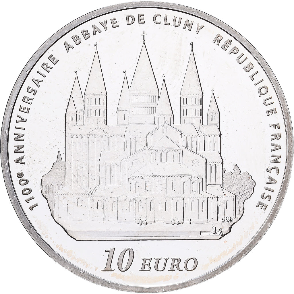 Frankreich, 10 Euro, Abbaye de Cluny, PP, 2010, Paris, Silber, STGL