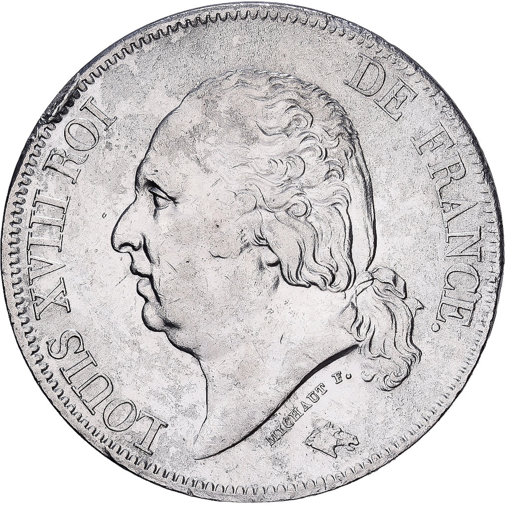 France, Louis XVIII, 5 Francs, 1822, Paris, Argent, TB+, Gadoury:614, KM:711.1