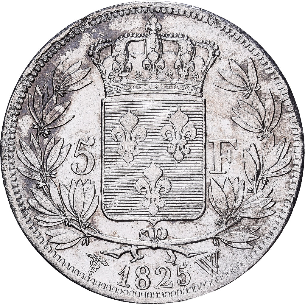 France, Charles X, 5 Francs, 1825, Lille, Argent, TB+, Gadoury:643, KM:720.13
