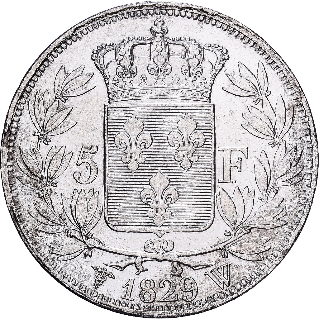 France, Charles X, 5 Francs, 1829, Lille, Argent, TB+, KM:728.13