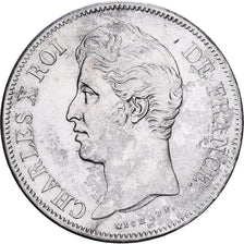 France, Charles X, 5 Francs, 1827, Rouen, Silver, VF(30-35), Gadoury:644
