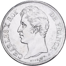 France, Charles X, 5 Francs, 1827, Rouen, Silver, VF(30-35), Gadoury:644