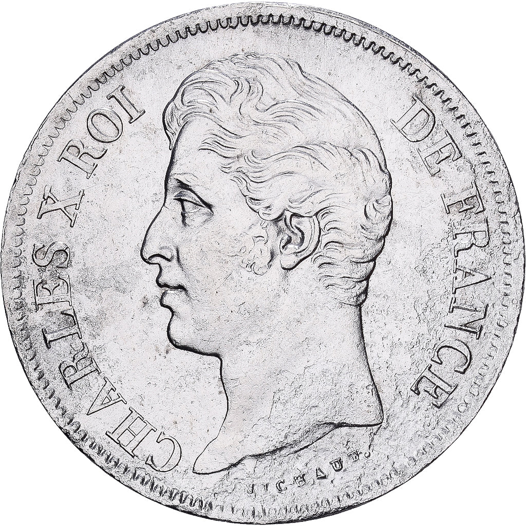France, Charles X, 5 Francs, 1829, Rouen, Argent, TB+, Gadoury:644, KM:728.2