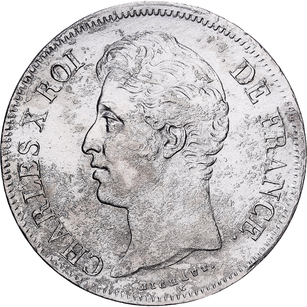 Francia, Charles X, 5 Francs, 1829, Rouen, Argento, MB+, Gadoury:644, KM:728.2