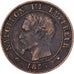 Frankreich, Napoleon III, 2 Centimes, 1856, Marseille, Bronze, S+, Gadoury:103