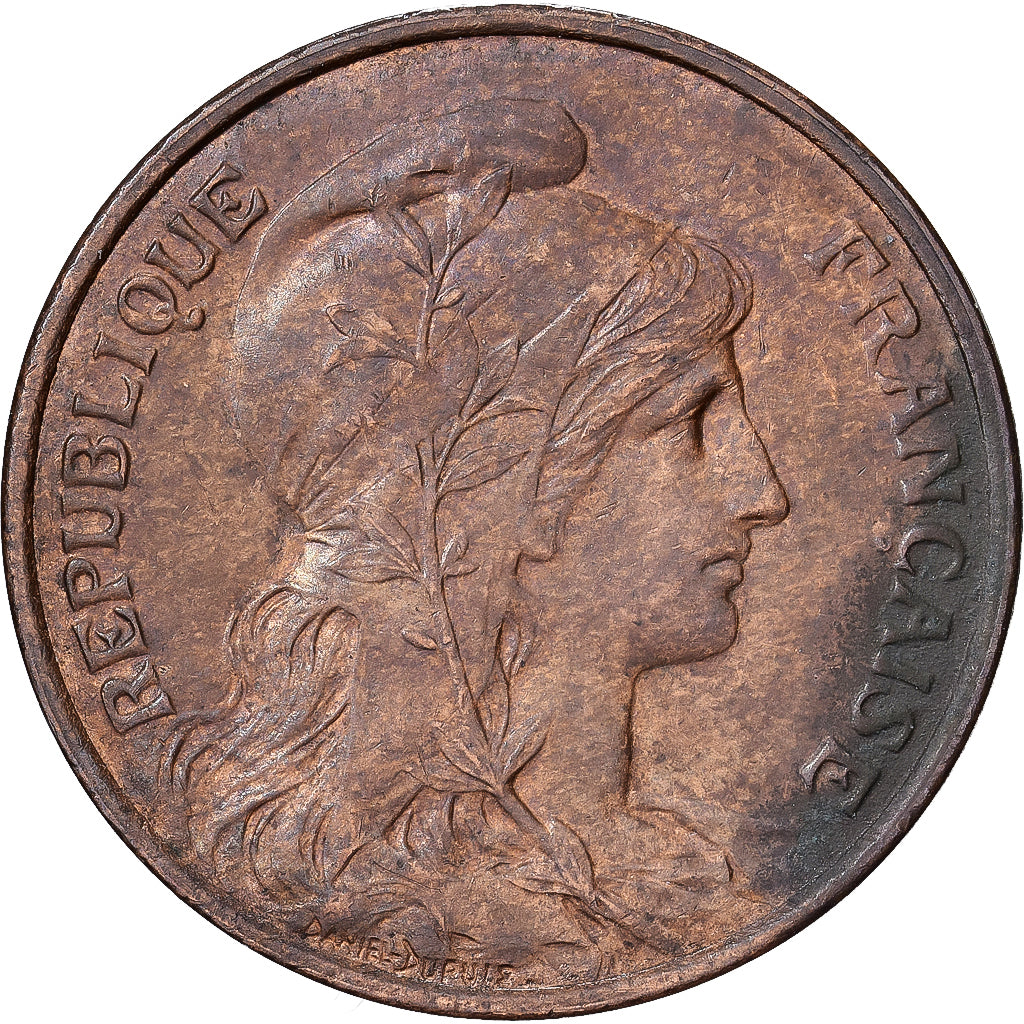 França, 5 Centimes, Dupuis, 1909, Paris, Bronze, EF(40-45), Gadoury:165, KM:842