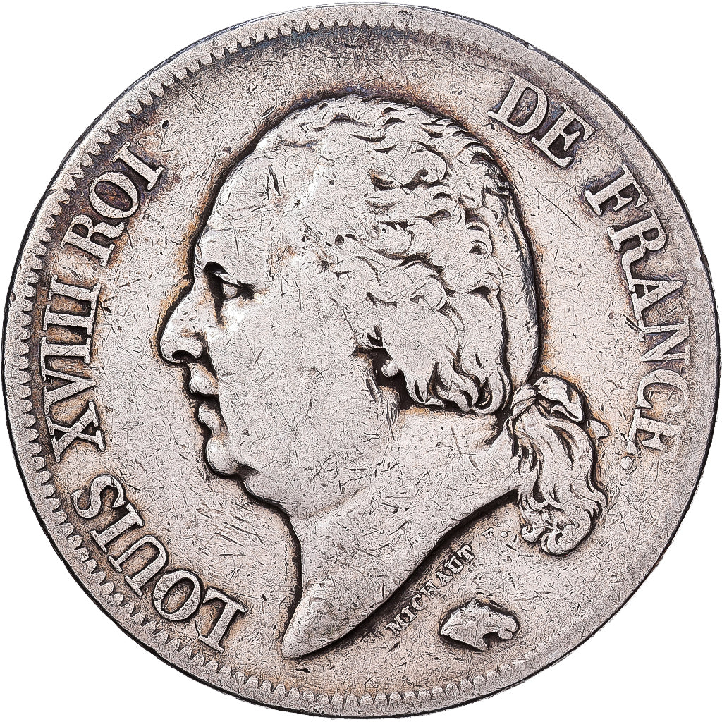 France, Louis XVIII, 5 Francs, 1817, Paris, Argent, TB+, Gadoury:614, KM:711.1