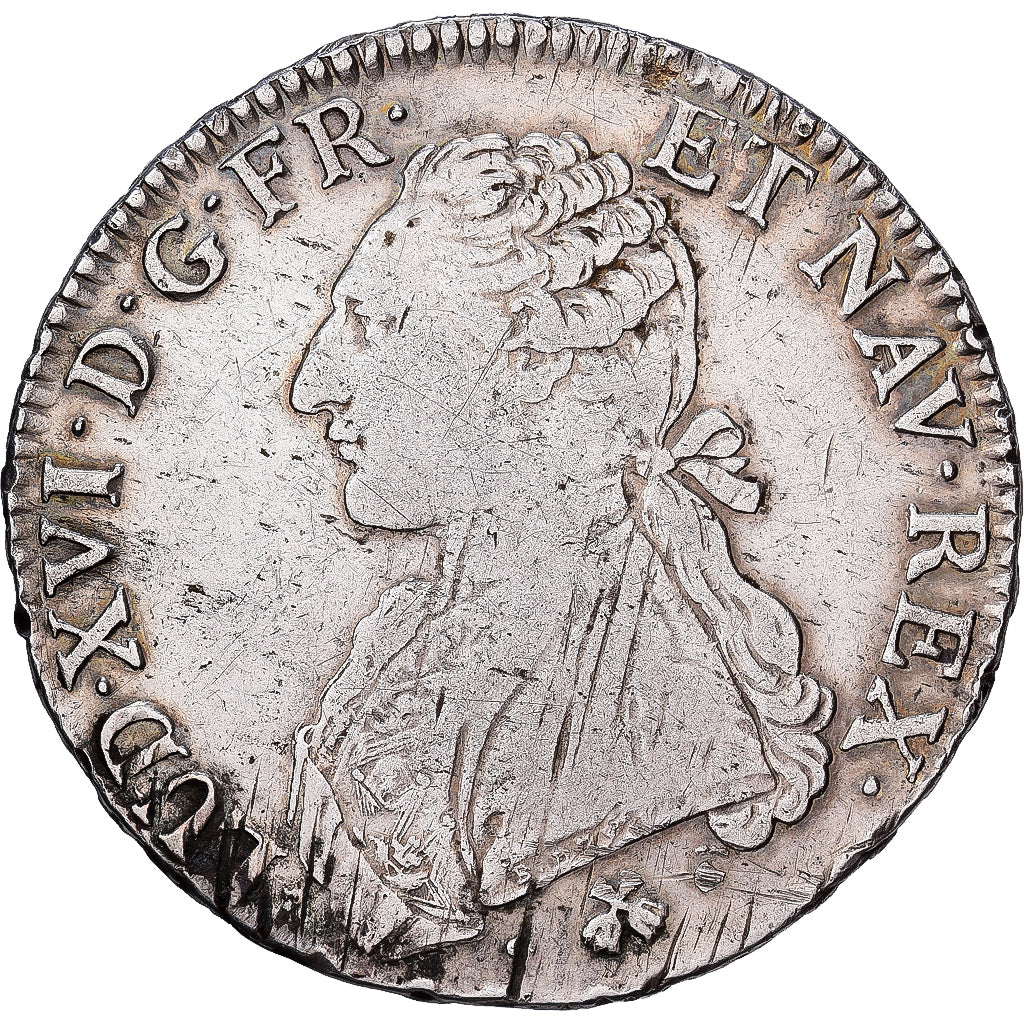 France, Louis XVI, Écu aux branches d'olivier, 1777, Bayonne, Argent, TTB