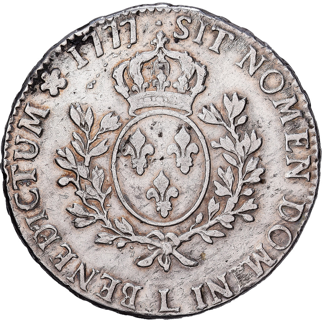 France, Louis XVI, Écu aux branches d'olivier, 1777, Bayonne, Argent, TTB