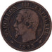 France, Napoléon III, Centime, 1853, Paris, Bronze, TB+, Gadoury:86, KM:775.1