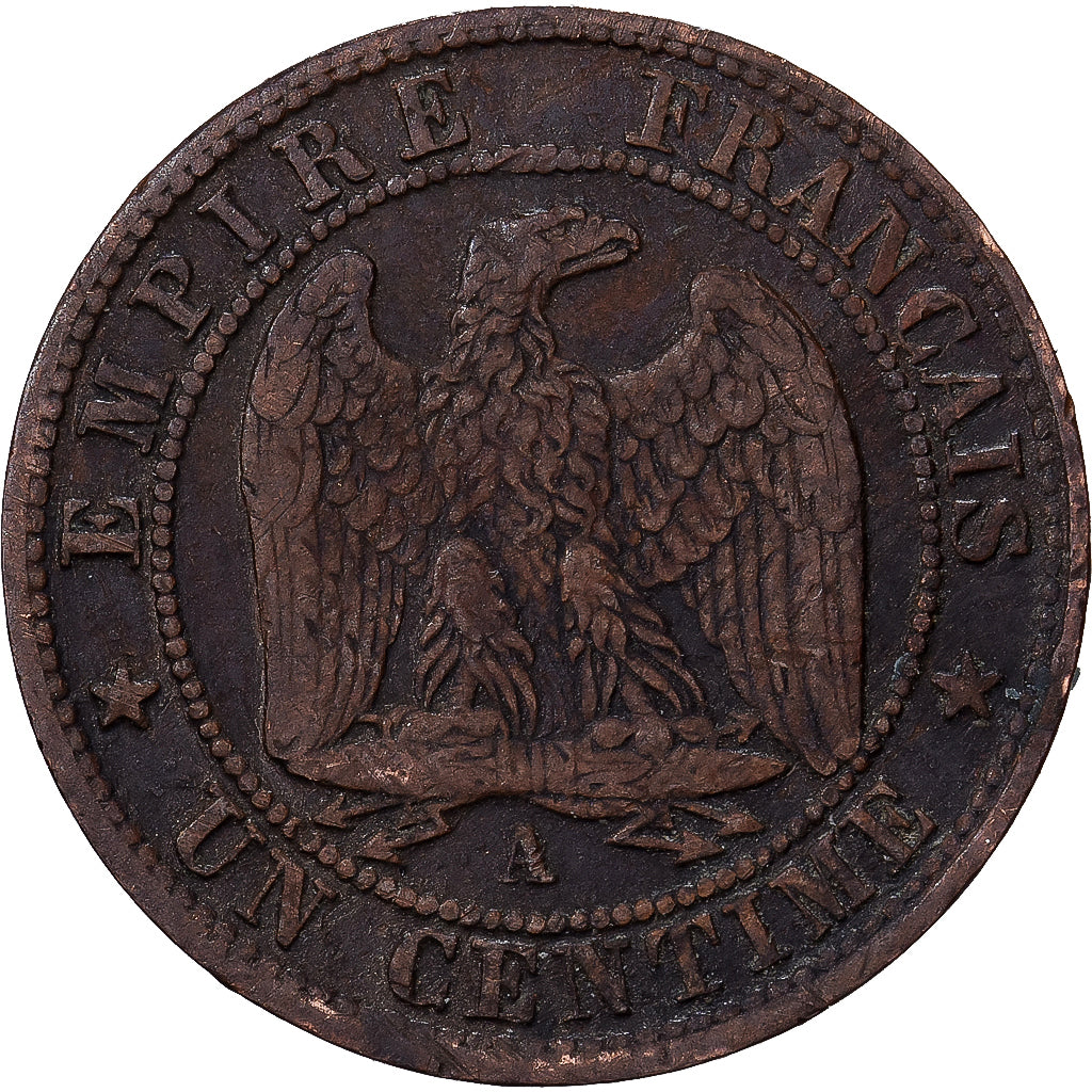 France, Napoléon III, Centime, 1853, Paris, Bronze, TB+, Gadoury:86, KM:775.1