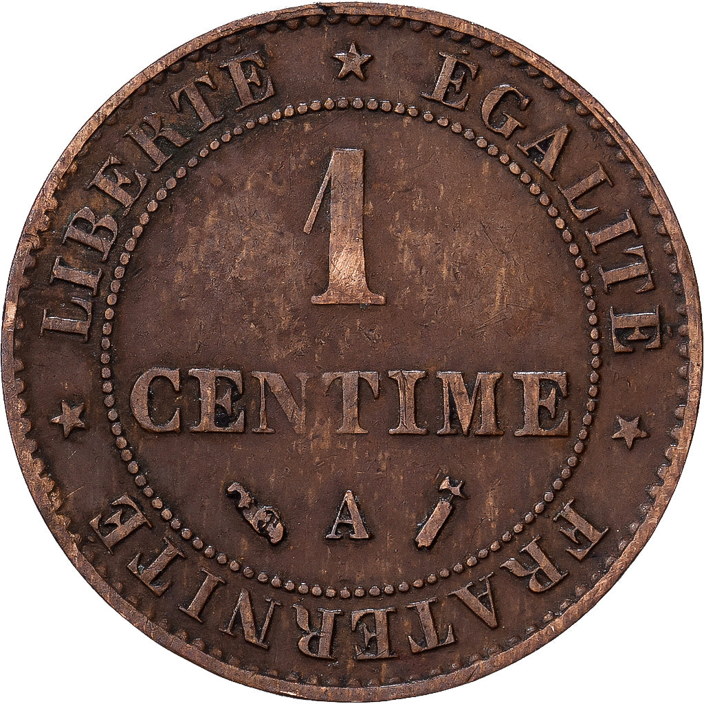 Francja, Centime, Cérès, 1892, Paris, Brązowy, EF(40-45), Gadoury:88