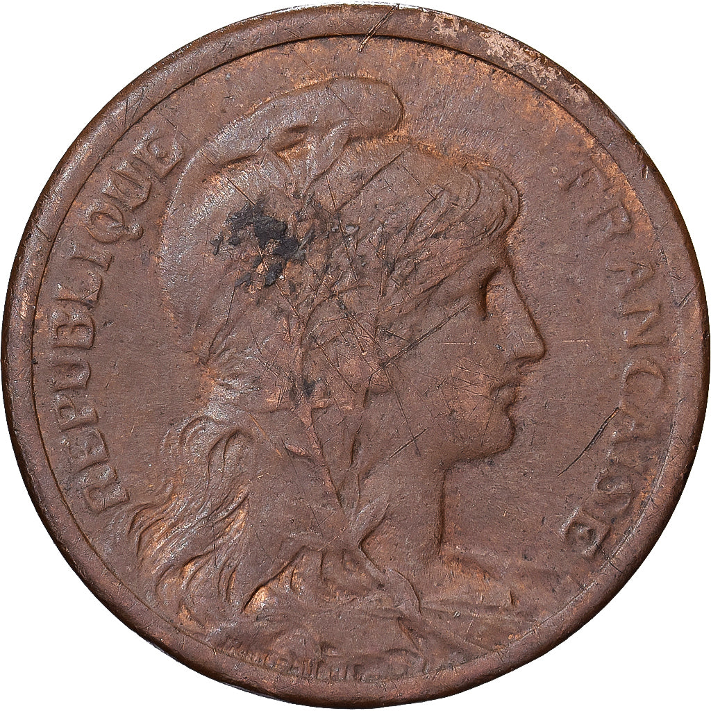 Francia, Centime, Dupuis, 1911, Paris, Bronzo, MB+, Gadoury:90, KM:840