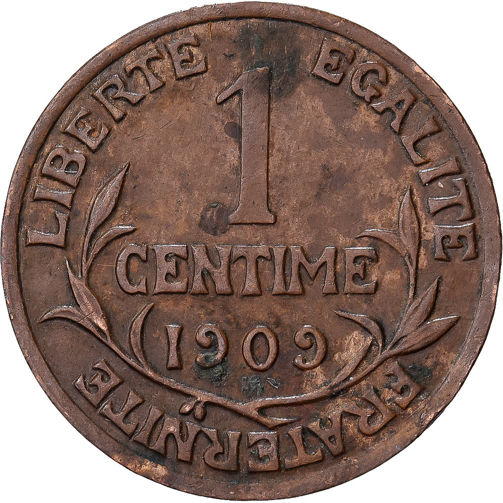 France, Centime, Dupuis, 1909, Paris, Bronze, EF(40-45), Gadoury:90, KM:840