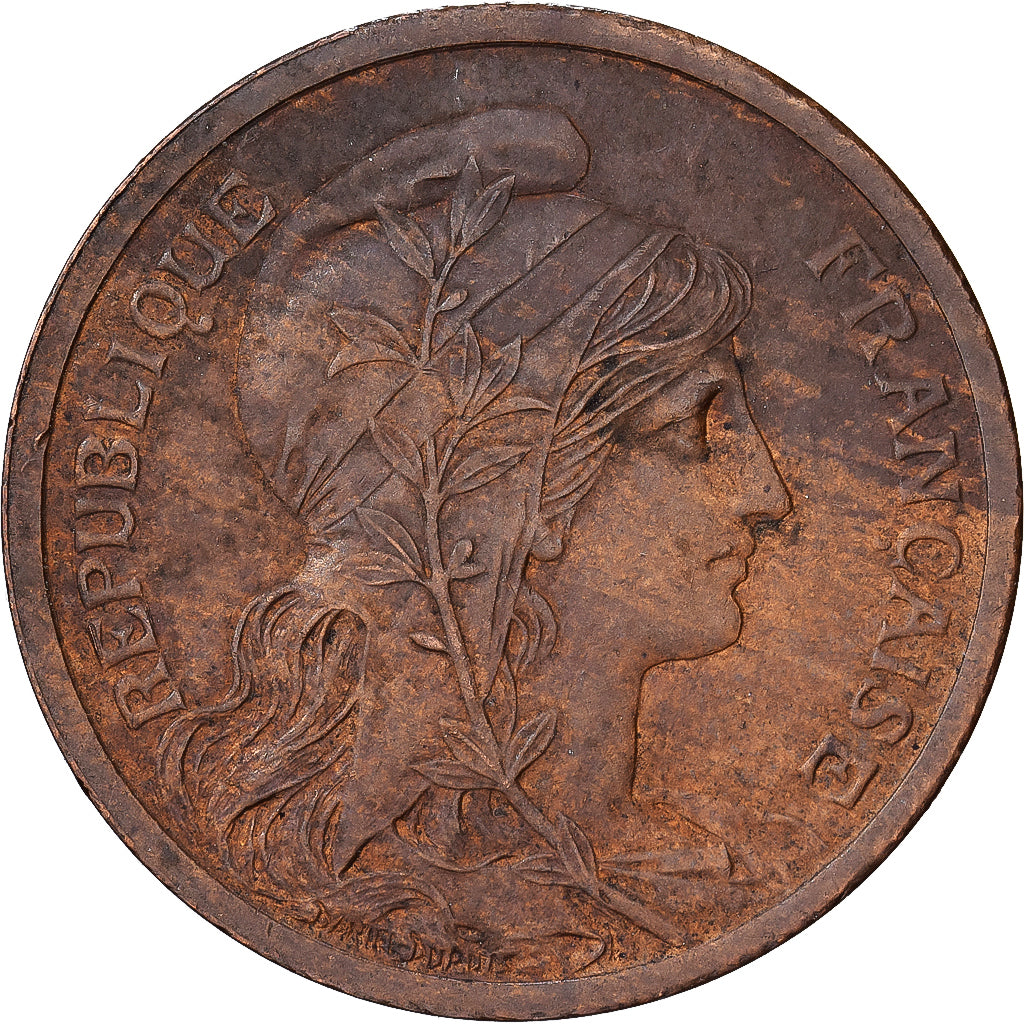 France, 2 Centimes, Dupuis, 1902, Paris, Bronze, EF(40-45), Gadoury:107, KM:841