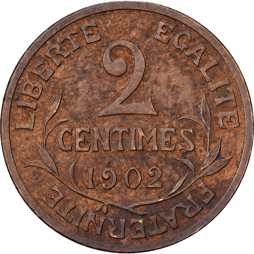 France, 2 Centimes, Dupuis, 1902, Paris, Bronze, EF(40-45), Gadoury:107, KM:841