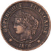 França, 2 Centimes, Cérès, 1886, Paris, Bronze, EF(40-45), Gadoury:105