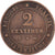 Frankrijk, 2 Centimes, Cérès, 1877, Paris, Petit A, Bronzen, FR+, Gadoury:105