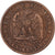 Francia, Napoleon III, 2 Centimes, 1861, Paris, Bronce, MBC, Gadoury:104