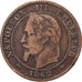 França, Napoleon III, 2 Centimes, 1862, Bordeaux, Bronze, VF(30-35)