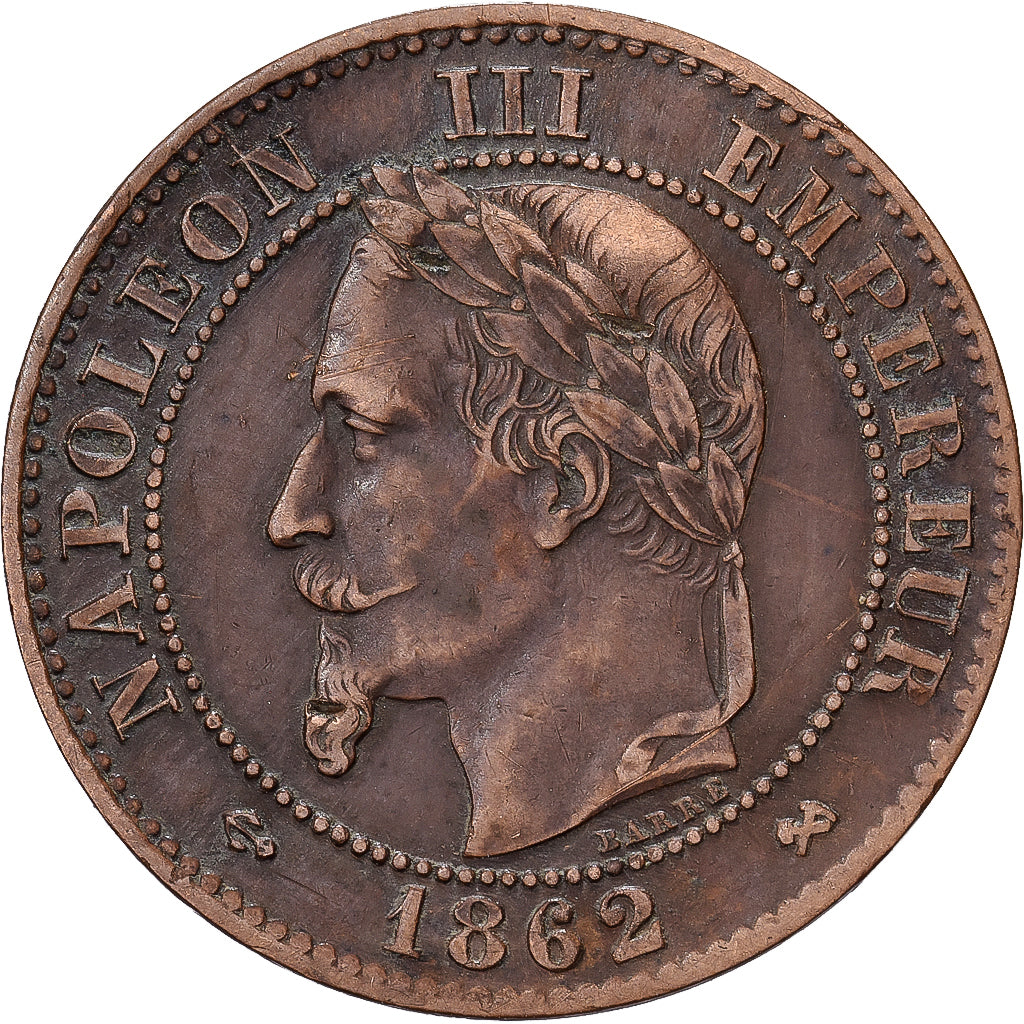 França, Napoleon III, 2 Centimes, 1862, Bordeaux, Bronze, EF(40-45)