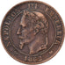 França, Napoleon III, 2 Centimes, 1862, Bordeaux, Bronze, EF(40-45)