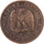 Francia, Napoleon III, 2 Centimes, 1862, Bordeaux, Bronce, MBC, Gadoury:104
