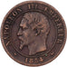 France, Napoleon III, 2 Centimes, 1854, Rouen, Bronze, VF(30-35), Gadoury:103