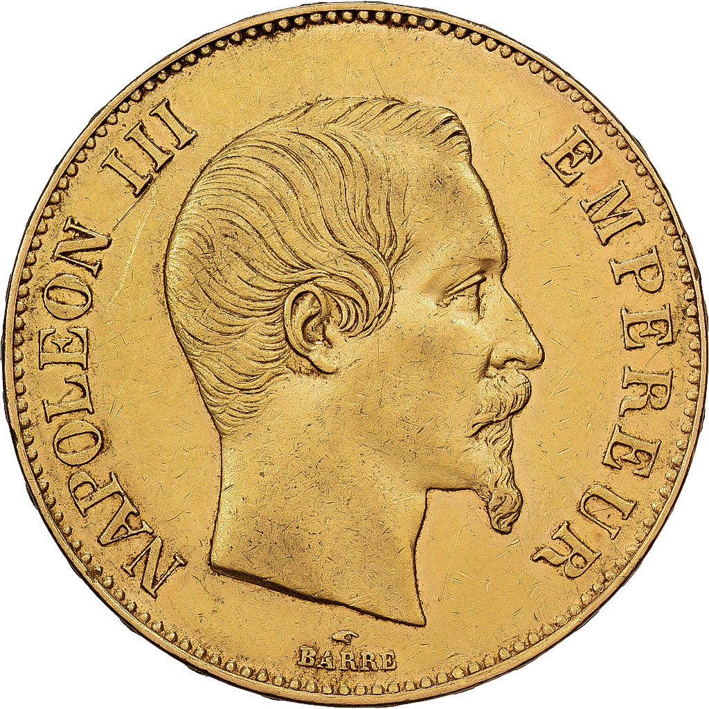 France, Napoleon III, 100 Francs, 1858, Paris, Gold, AU(50-53), Gadoury:1135