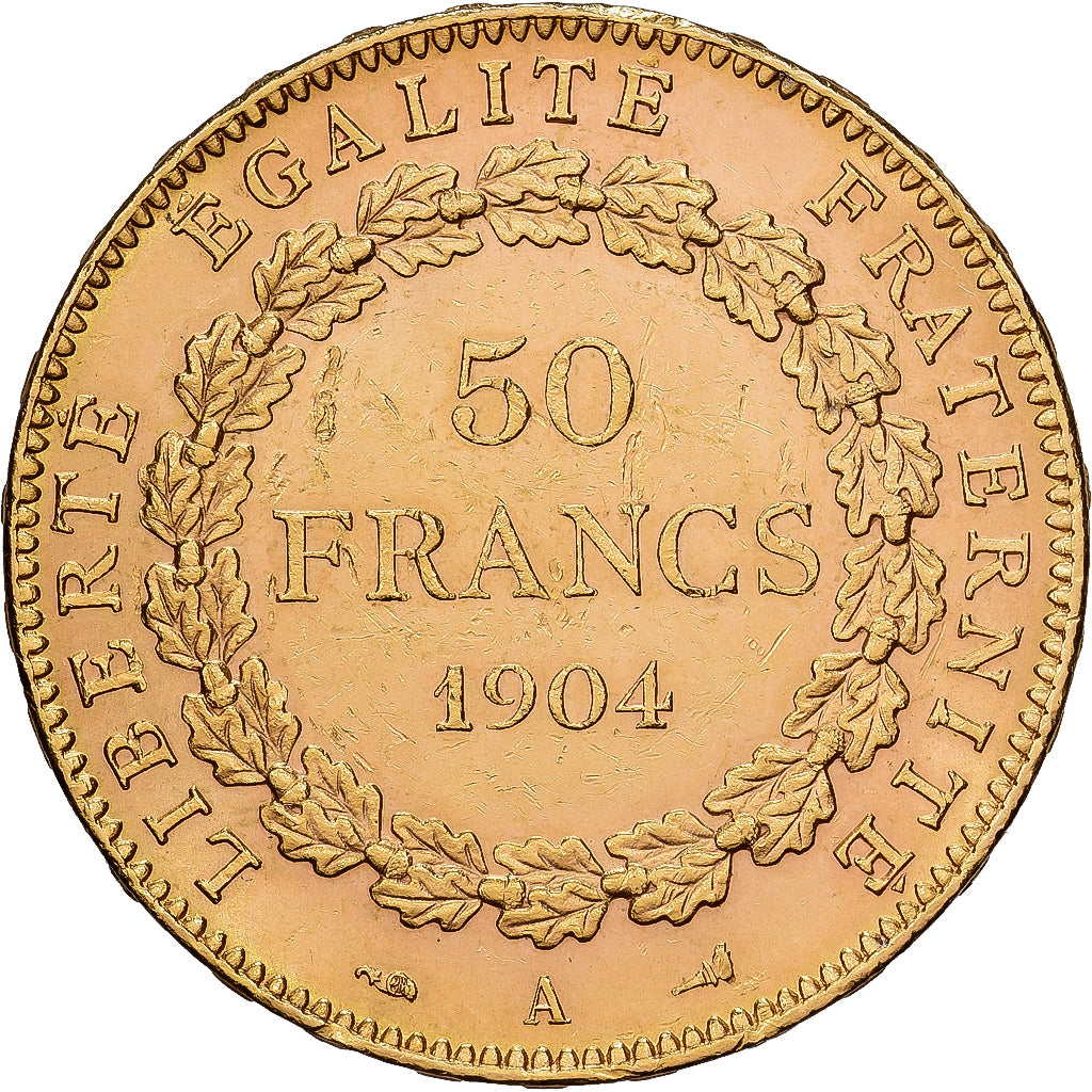 Francia, 50 Francs, Génie, 1904, Paris, Rare in this quality, Oro, EBC