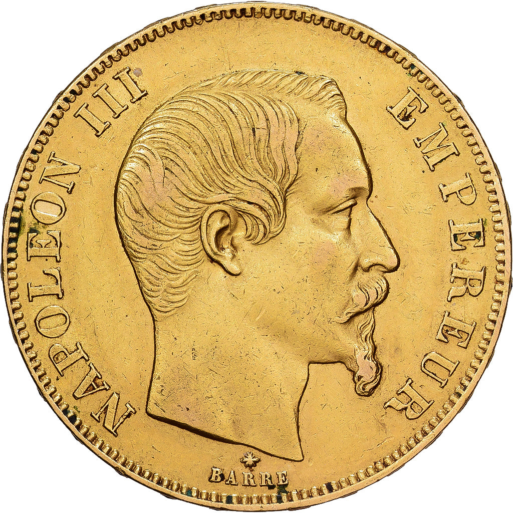 France, Napoleon III, 50 Francs, 1859, Strasbourg, Gold, EF(40-45)