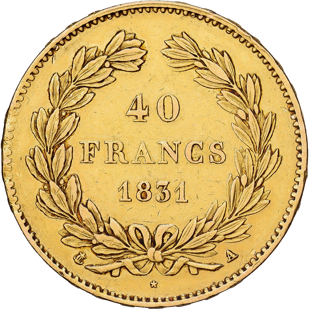 Francja, Louis-Philippe, 40 Francs, 1831, Paris, Złoto, AU(50-53)