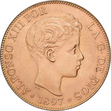 Spain, Alfonso XIII, 100 Pesetas, 1897(62), Madrid, Restrike, Red Gold
