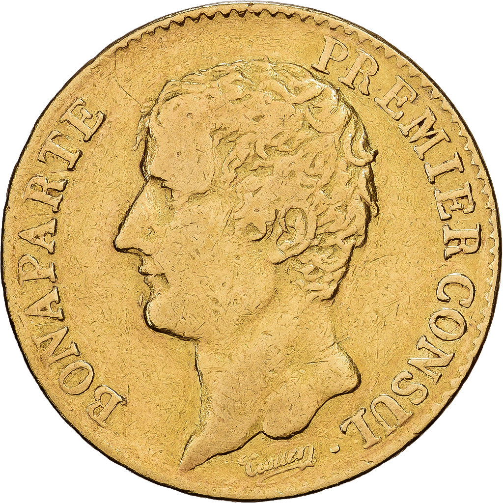 France, Bonaparte Ier Consul, 20 Francs, An 12 (1804), Paris, Gold, VF(30-35)