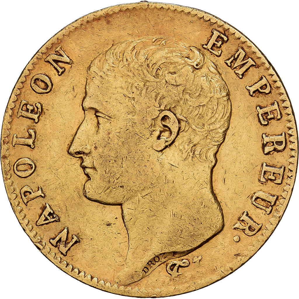 France, Napoleon I, 20 Francs, An 13 (1805), Paris, Gold, EF(40-45)