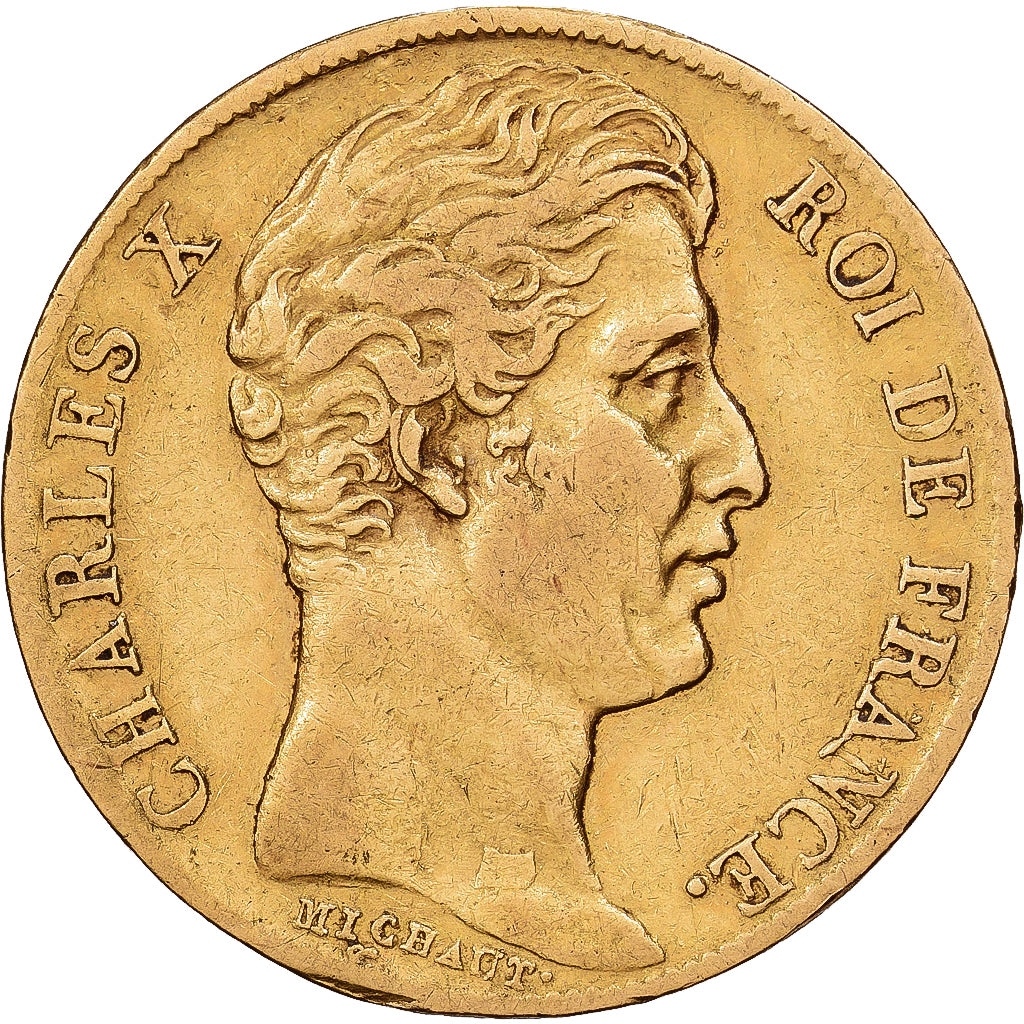 Francia, Charles X, 20 Francs, 1825, Paris, Oro, BB, Gadoury:1029, KM:726.1