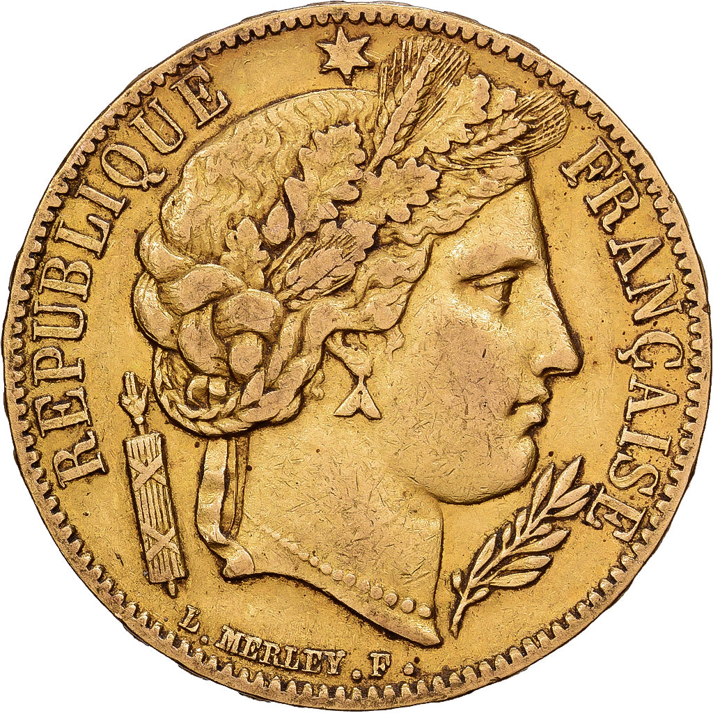 Frankrijk, 20 Francs, Cérès, 1849, Paris, Goud, ZF+, Gadoury:1059, KM:762