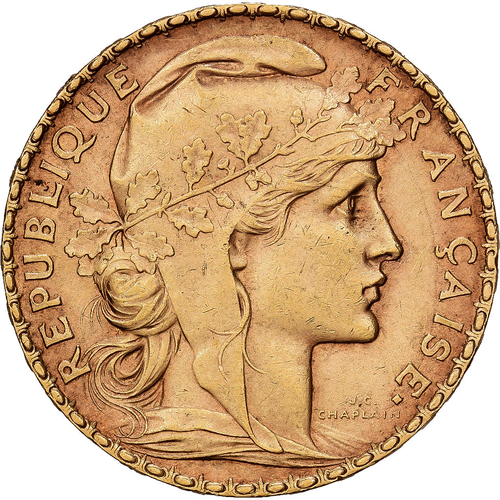 França, 20 Francs, Marianne, 1899, Paris, Dourado, EF(40-45), Gadoury:1064